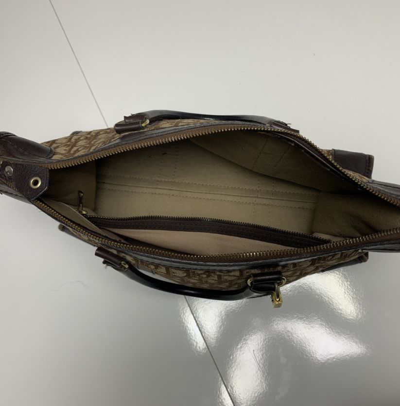 Christian Dior Brown Monogram Trotter Boston Bag