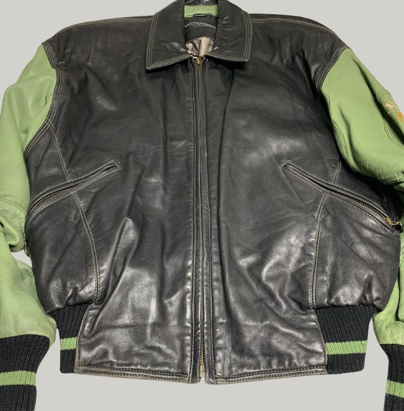 Marc Buchanan Pelle Pelle Leather Bomber Jacket