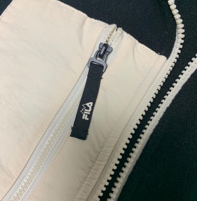 Fila Black & Cream Fleece Vest