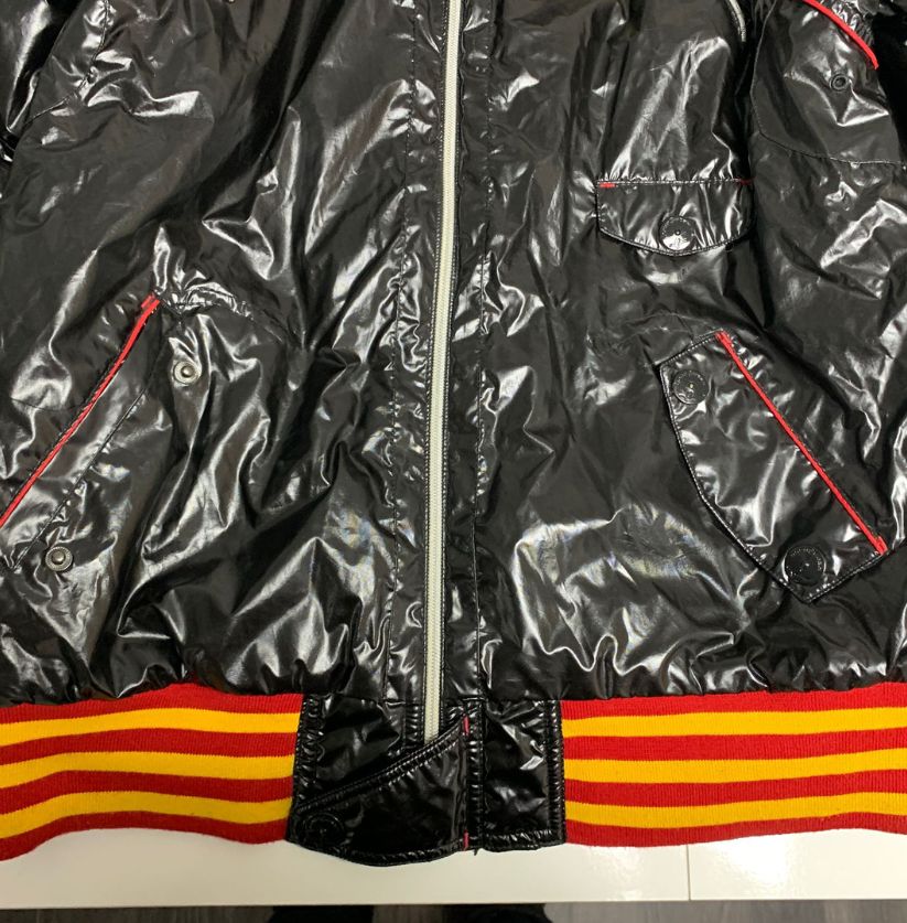 Rocawear Shiny Black Puffer Bomber Jacket