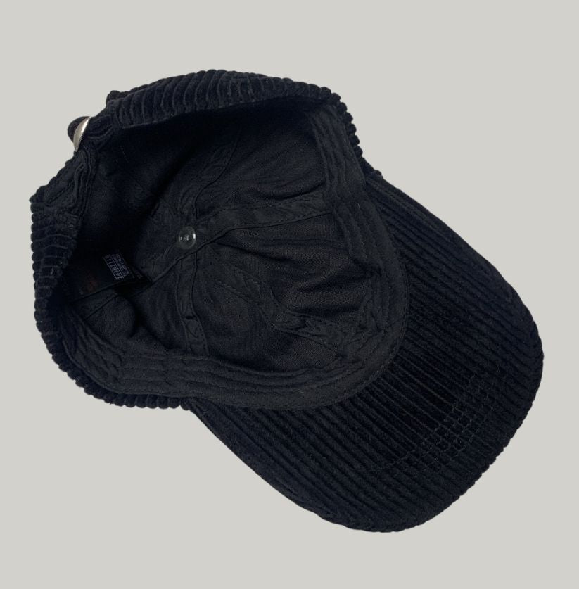 M&S Black Corduroy Baseball Cap