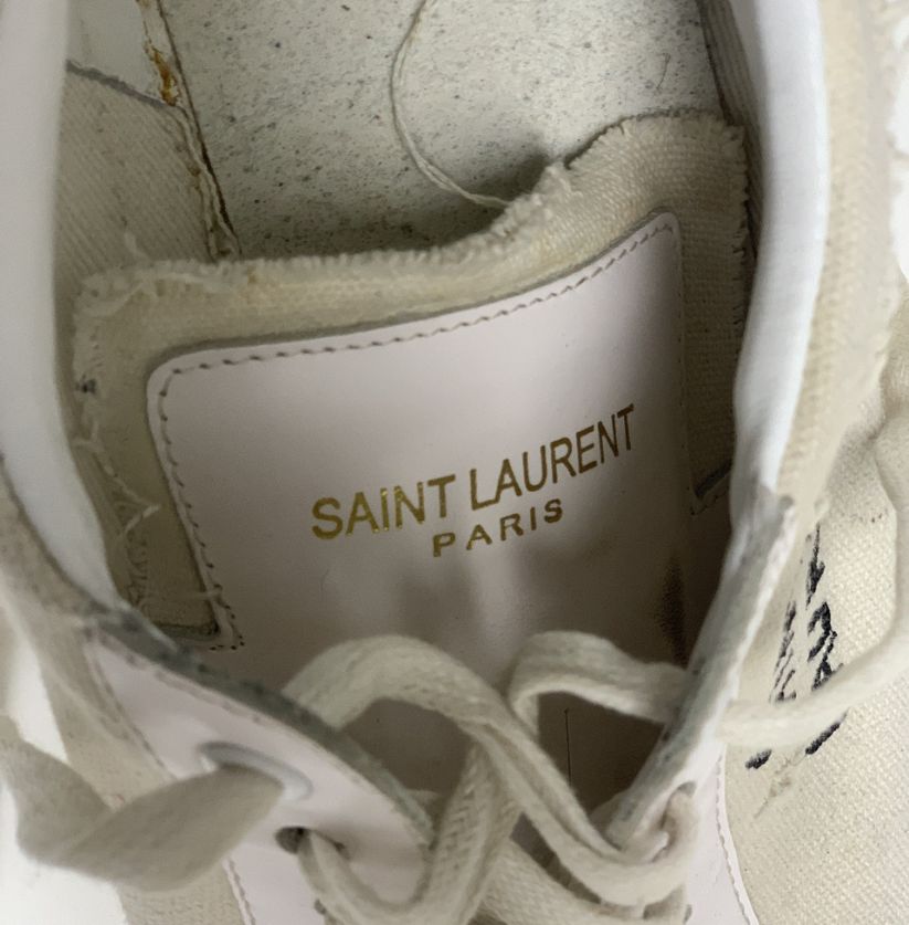Saint Laurent Paris Classic Distressed Low-Top Sneakers