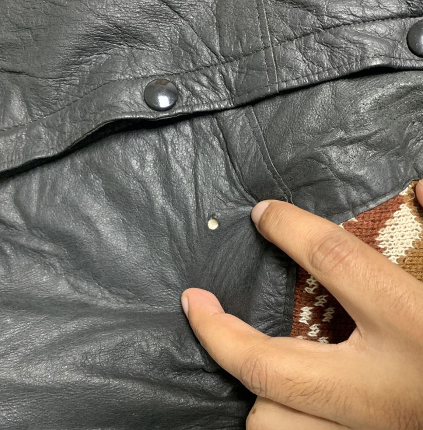 Black Leather Bomber Jacket