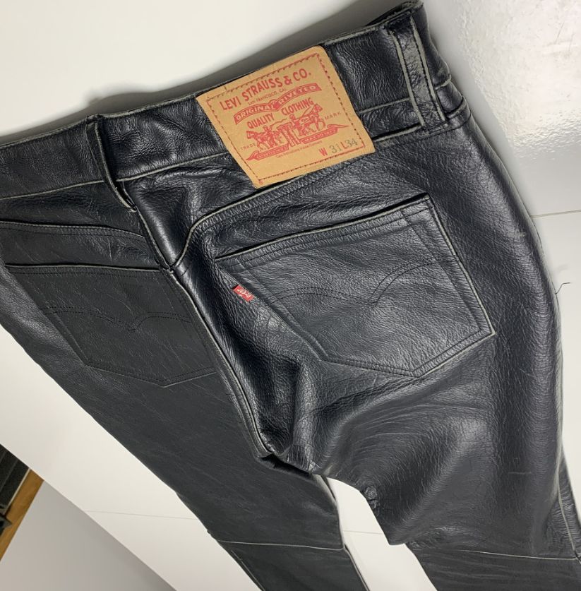 Levi’s Black Leather Jeans