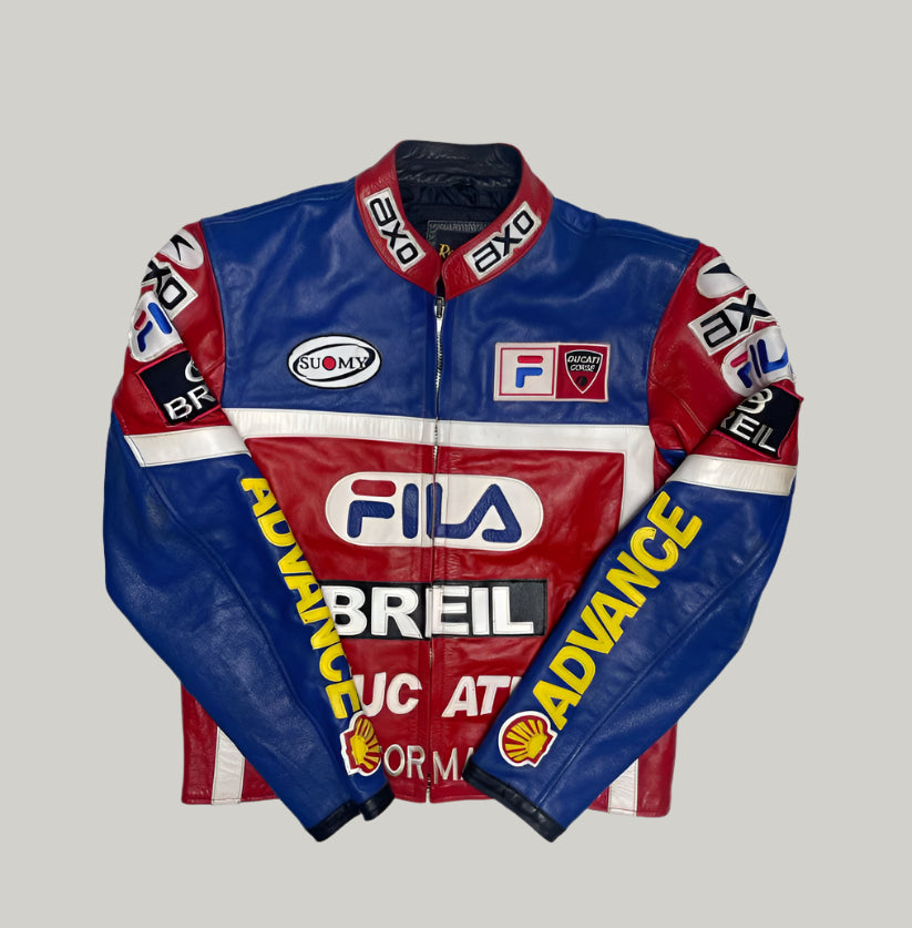 Vintage Fila x Ducati Racing Leather Jacket