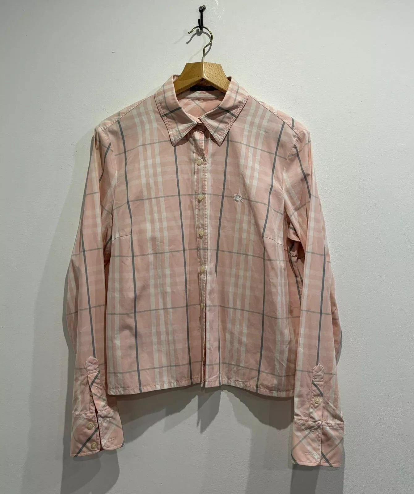 Women’s BURBERRY LONDON Pink Checkered Shirt in size 46