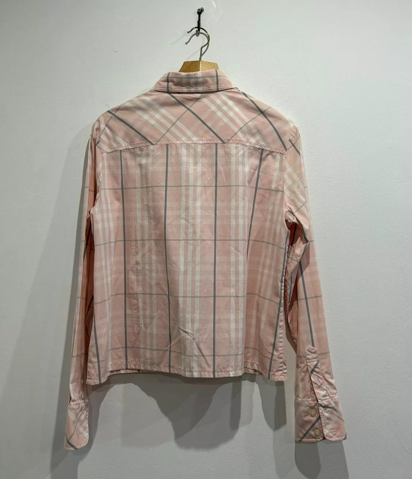 Women’s BURBERRY LONDON Pink Checkered Shirt in size 46