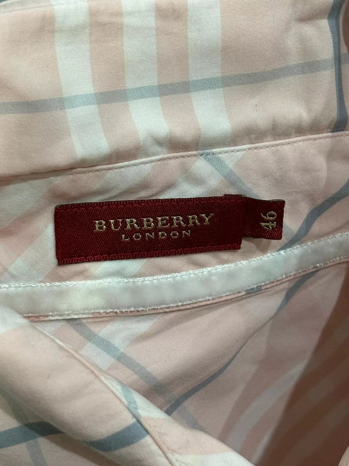 Women’s BURBERRY LONDON Pink Checkered Shirt in size 46