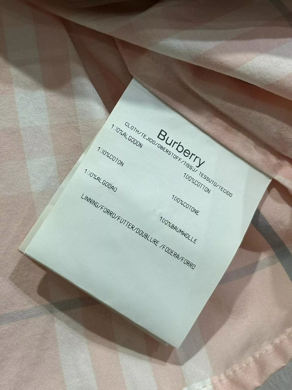 Women’s BURBERRY LONDON Pink Checkered Shirt in size 46