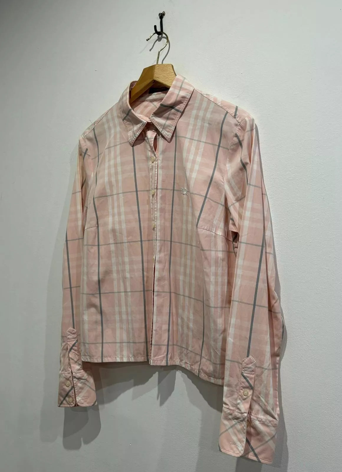 Women’s BURBERRY LONDON Pink Checkered Shirt in size 46