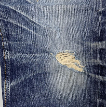 Nudie Jeans Co. Distressed Blue Denim