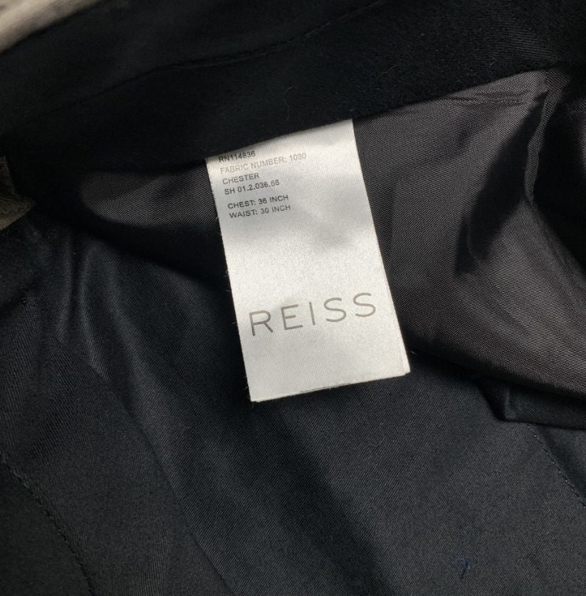 REISS Grey Wool-Blend Suit Jacket and Trousers