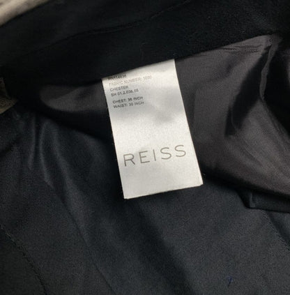 REISS Grey Wool-Blend Suit Jacket and Trousers