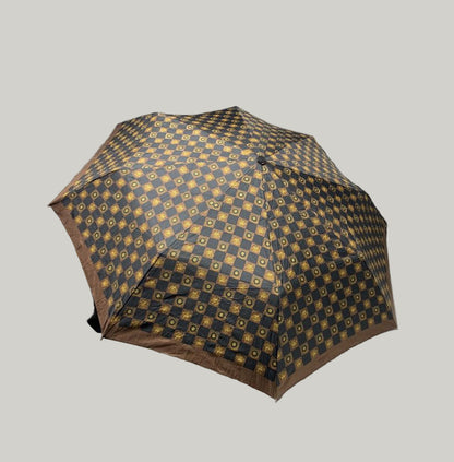 Patterned Umbrella with Wooden Handle