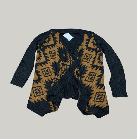 Southwest Geometric Knit Open Cardigan