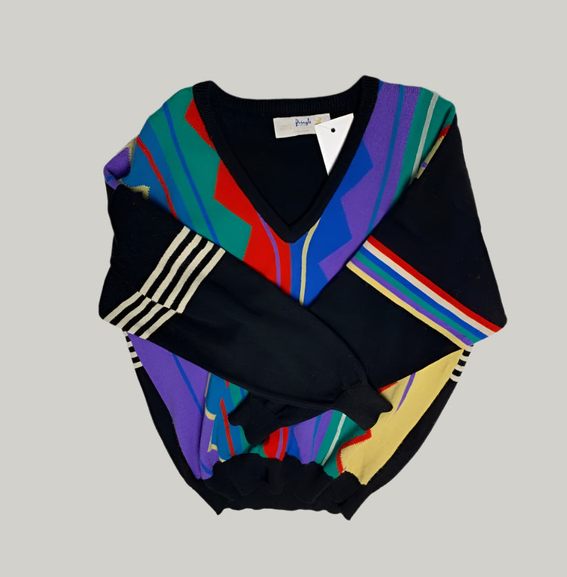 Pringle Sports Multi-Color Abstract Knitted Jumper
