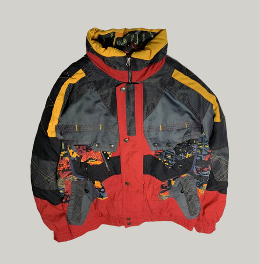Rodeo Vintage Abstract Print Ski Coat
