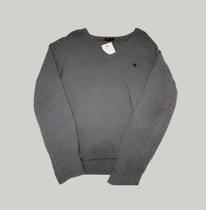 Authentic Burberry London Grey V-Neck Jumper