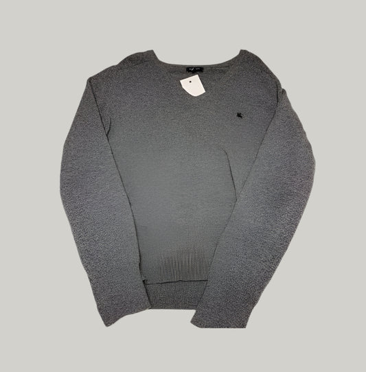 Authentic Burberry London Grey V-Neck Jumper