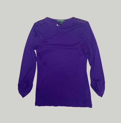 Lauren Ralph Lauren Women's Purple Crew Neck Top