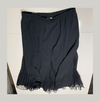 Frank Usher Black Pleated Maxi Skirt