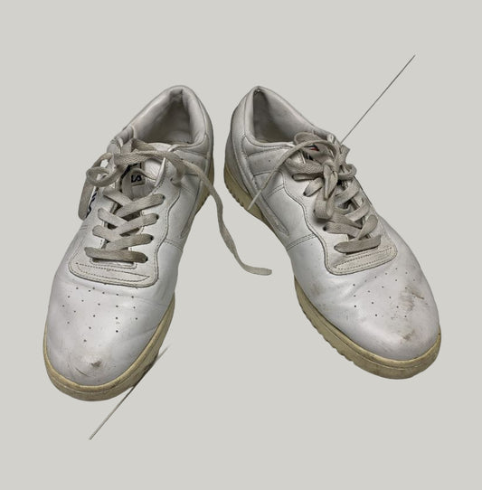 Vintage Fila White Leather Low-Top Sneakers