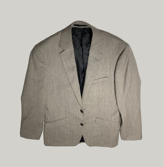 REISS Grey Wool-Blend Suit Jacket and Trousers