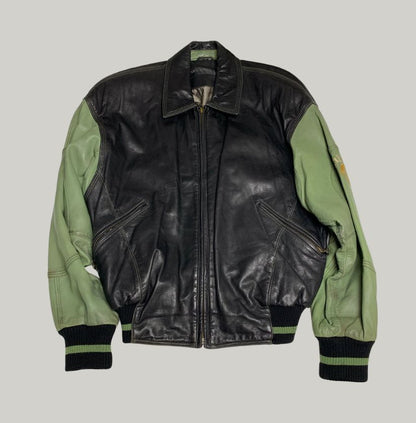 Marc Buchanan Pelle Pelle Leather Bomber Jacket
