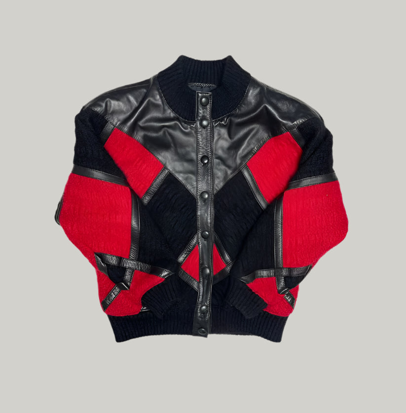 Boutique Esmeralda Marbella Leather & Wool Jacket