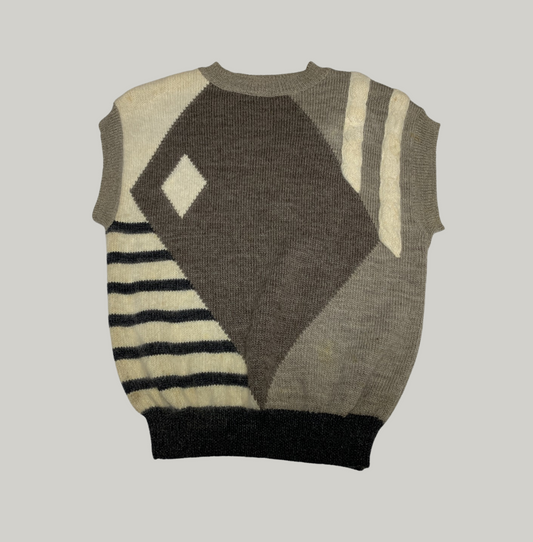 Yarell Hand-Knitted Patchwork Sweater Vest