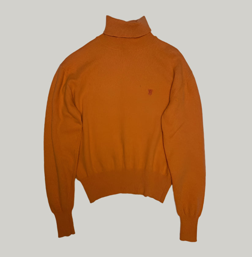 Thomas Burberry Burnt Orange Turtleneck Jumper