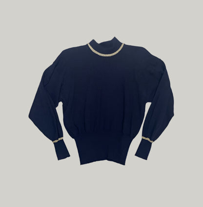 Lauren Navy Blue Wool Jumper