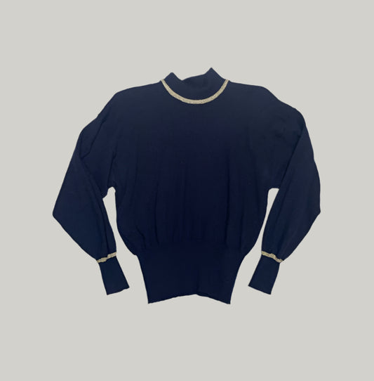 Lauren Navy Blue Wool Jumper