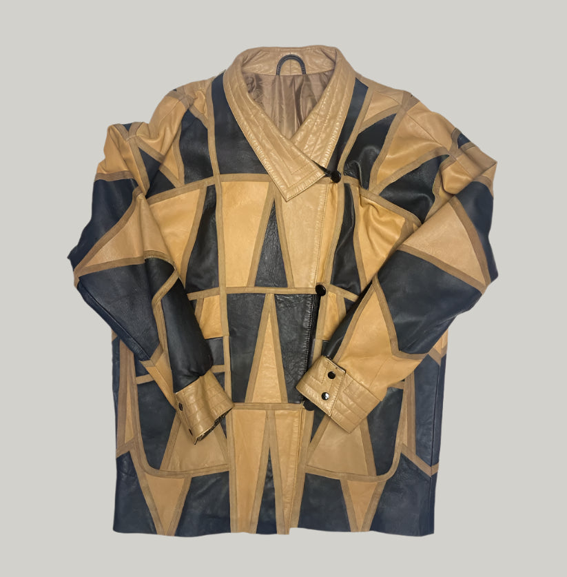 Retro Vintage Brown Leather Jacket