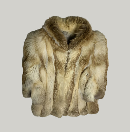 Golden Brown Tonal Fur Coat