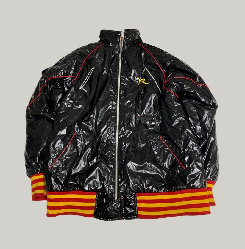 Rocawear Shiny Black Puffer Bomber Jacket