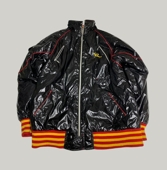 Rocawear Shiny Black Puffer Bomber Jacket
