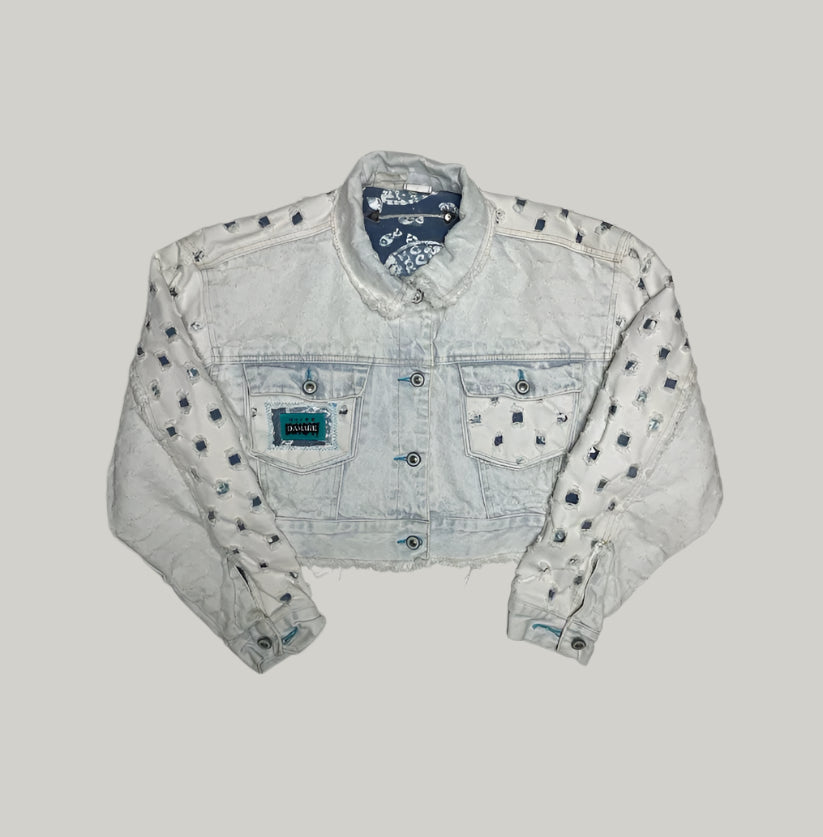 Major Damage Ripped Style Jacket & Jeans Set