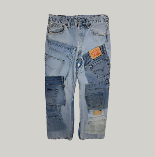 Levi’s 501 Straight Fit Patchwork Jeans