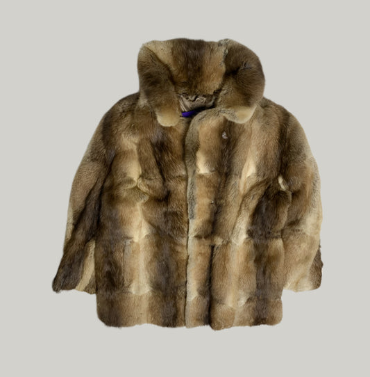 Vintage Brown Tonal Fur Coat