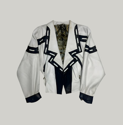 Monochrome Vintage Leather Jacket