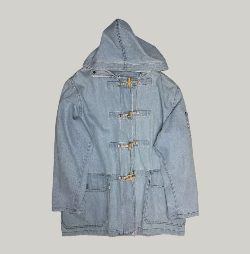 Vintage 90s Valentino Garavani Denim Coat in UK L
