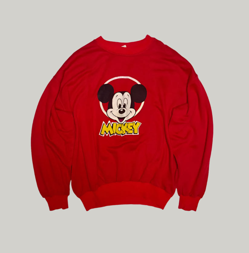 Mickey Mouse Graphic Red Sweatshirt
