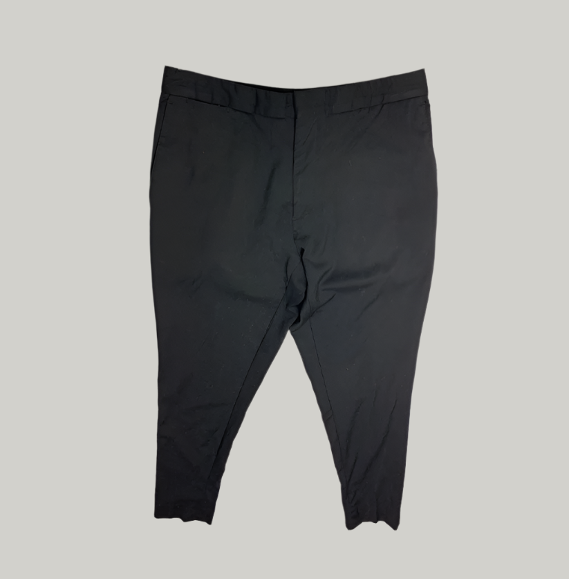 Burberry Black Wool Blend Tailored Trousers