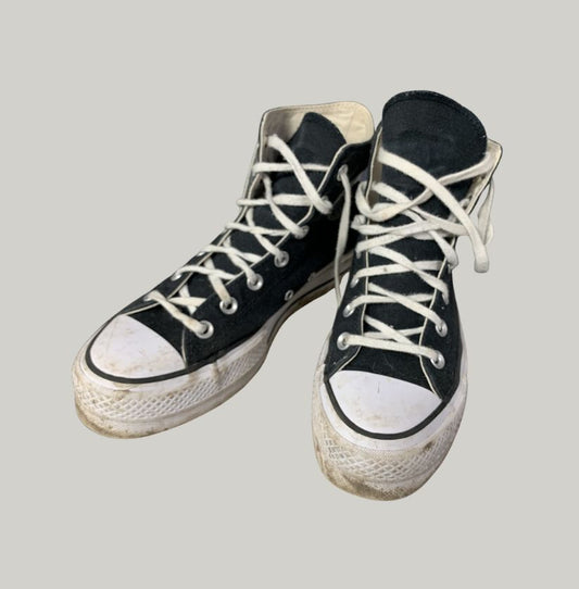 Converse All Star Platform High Top Black Sneakers