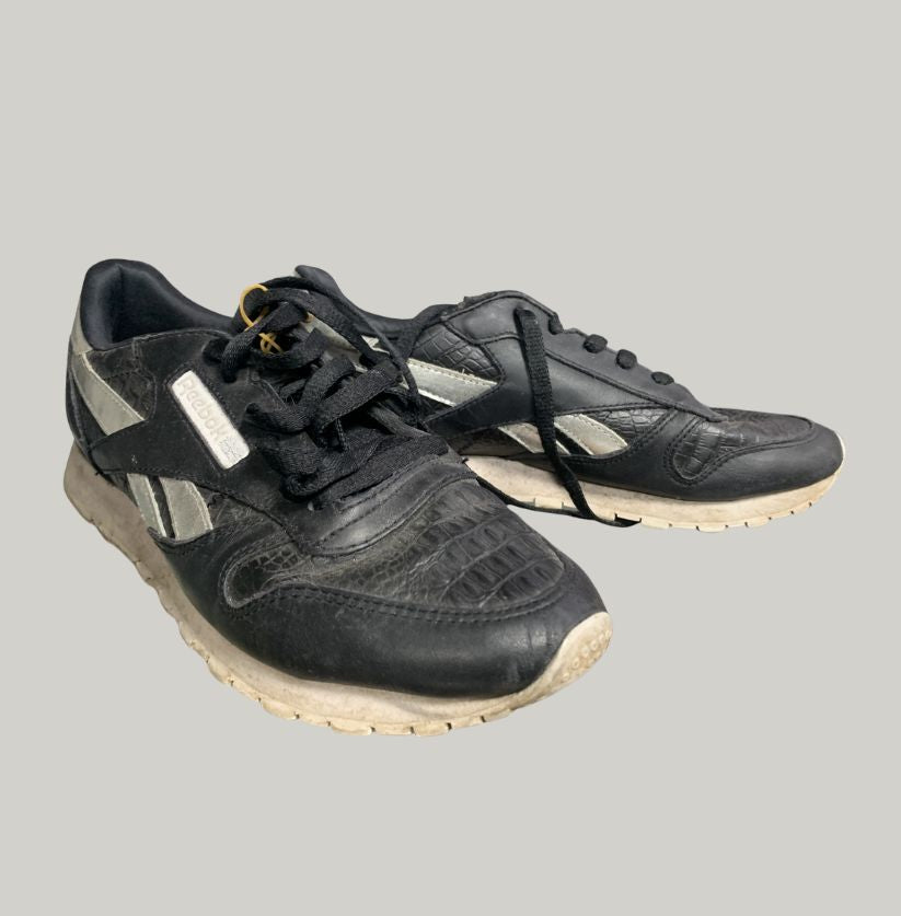 Reebok Classic Leather Athletic Black Sneakers