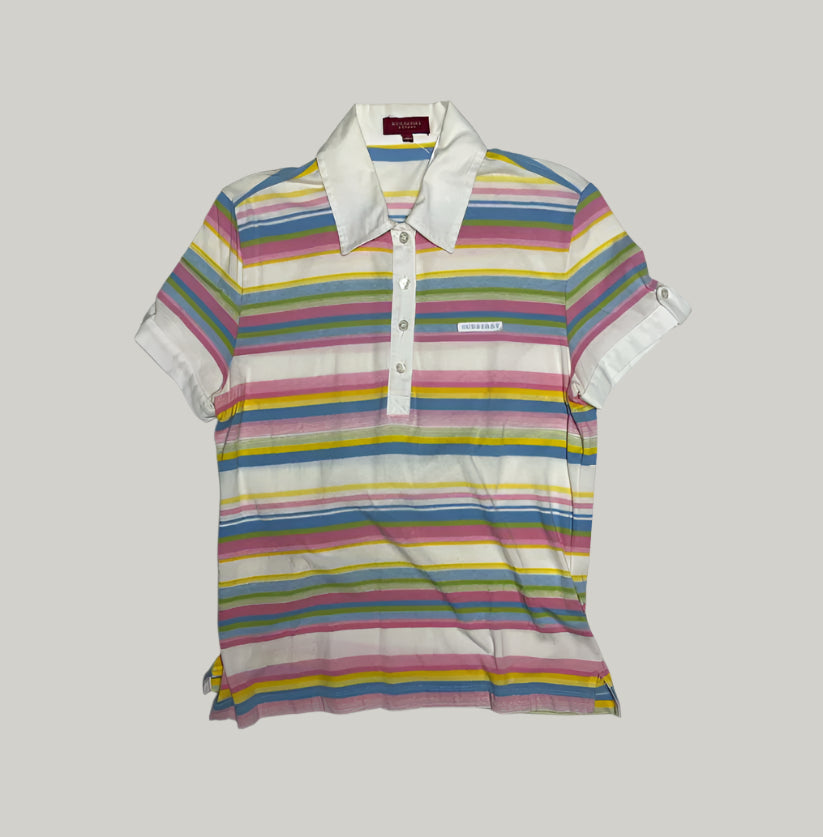 Classic Vintage Style Burberry Polo Shirt