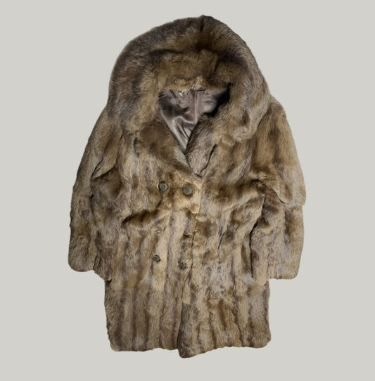 Brown Rabbit Fur Coat