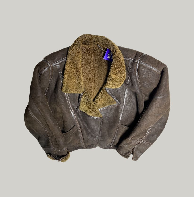 Vintage Aviator Brown Shearling Jacket