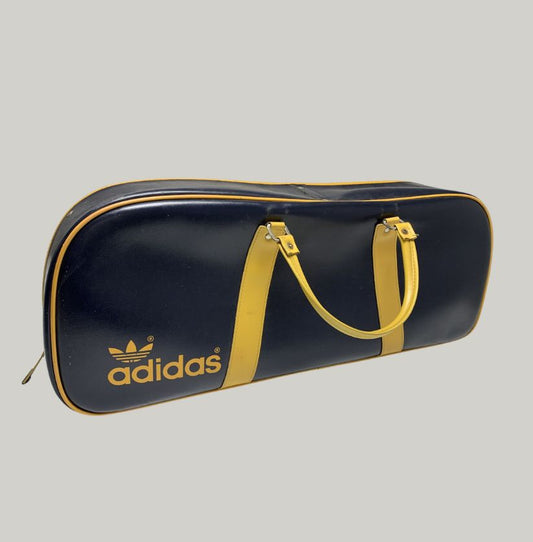 Adidas Black Trefoil Leather Holdall Bag